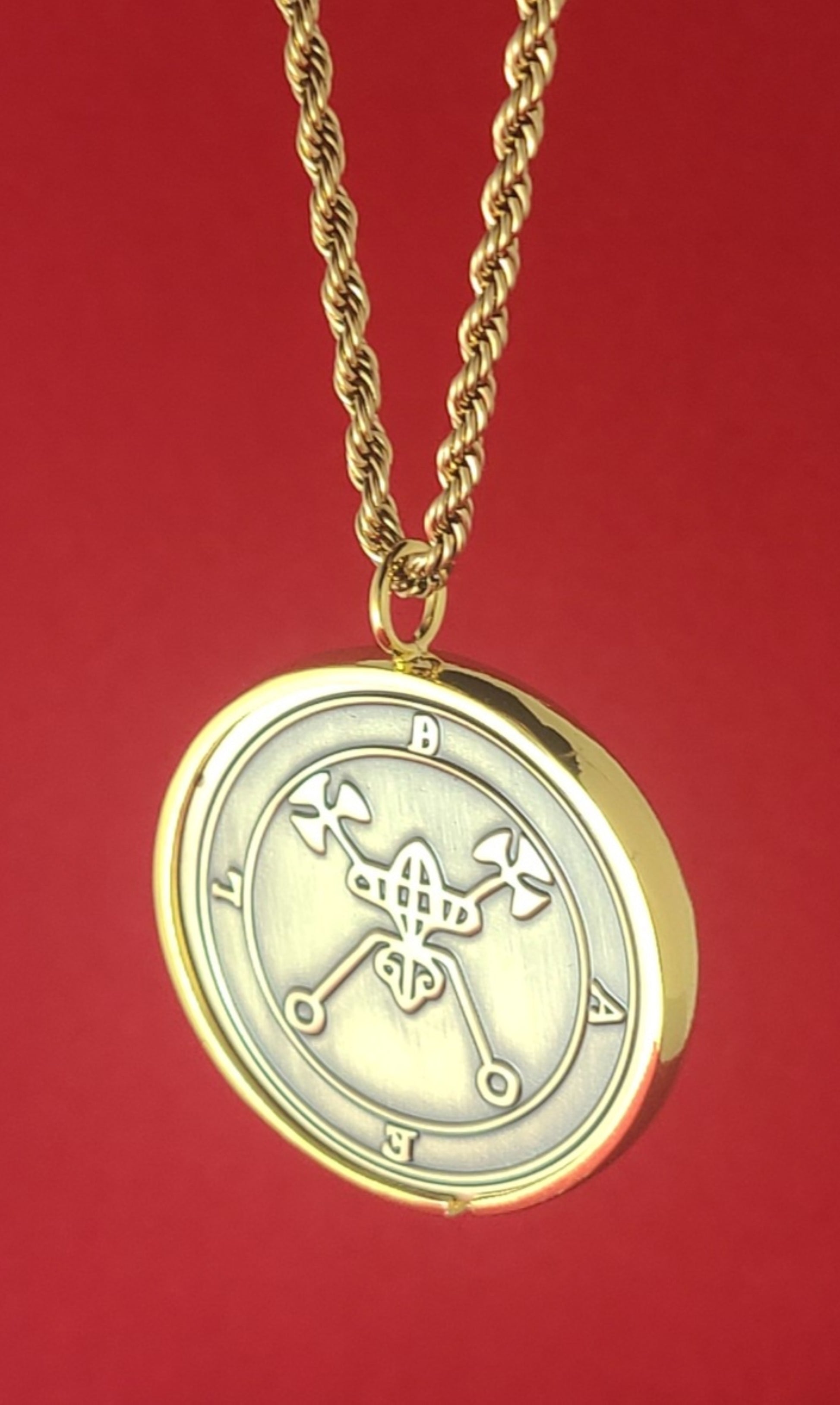 BAEL Baalzebub Beelzebub demon sigil Ars Goetia + 1FitAll bezel Necklace.