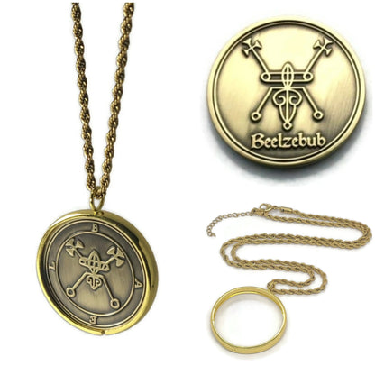 BAEL Baalzebub Beelzebub demon sigil Ars Goetia + 1FitAll bezel Necklace.