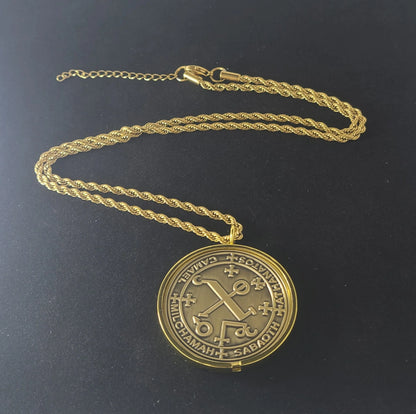 The seal of Archangel Camael 72 names of God 1FitAll bezel Necklace.