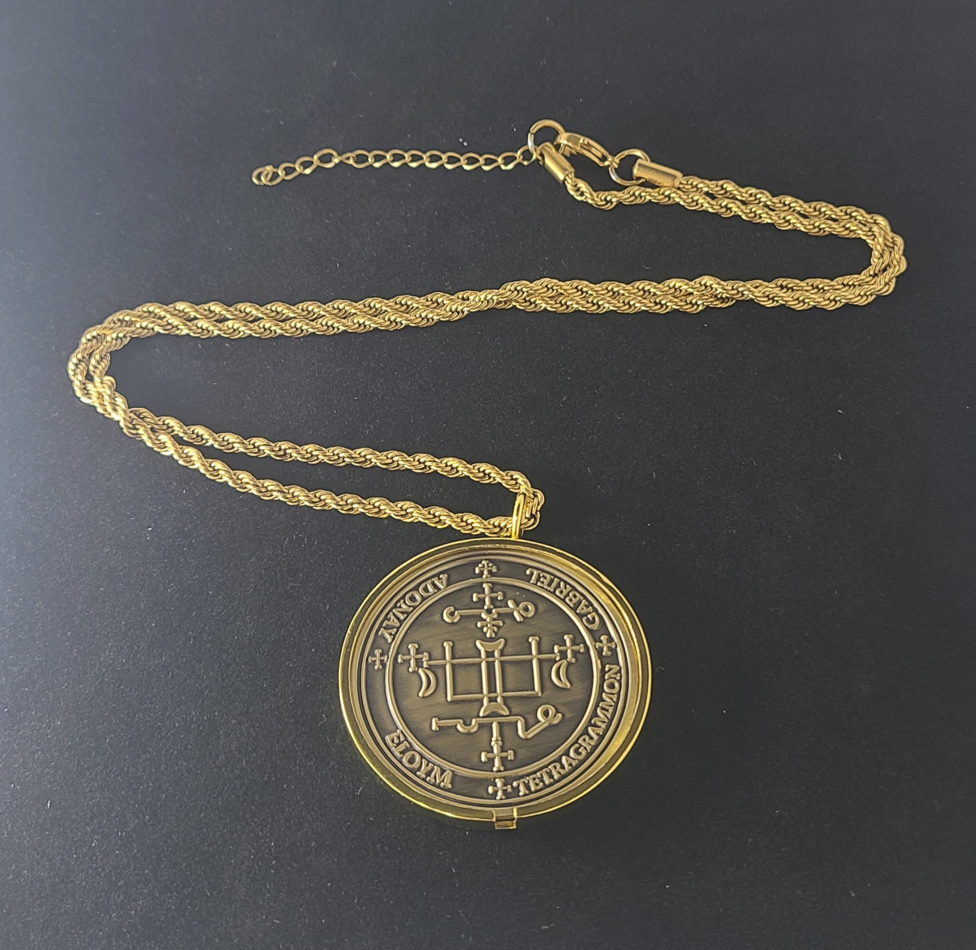 The seal of Archangel Gabriel 72 names of God 1FitAll bezel Necklace.