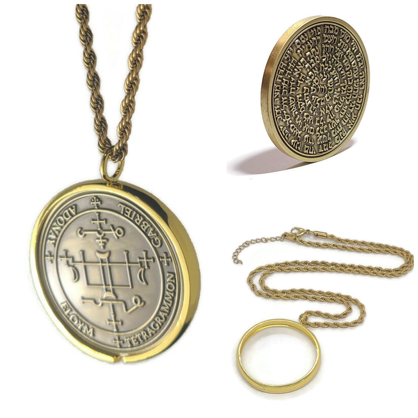 The seal of Archangel Gabriel 72 names of God 1FitAll bezel Necklace.