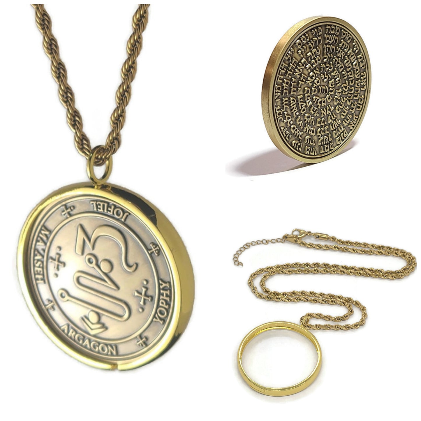 The seal of Archangel Jophiel 72 names of God 1FitAll bezel Necklace.