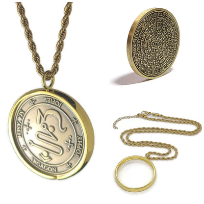 The seal of Archangel Jophiel 72 names of God 1FitAll bezel Necklace.