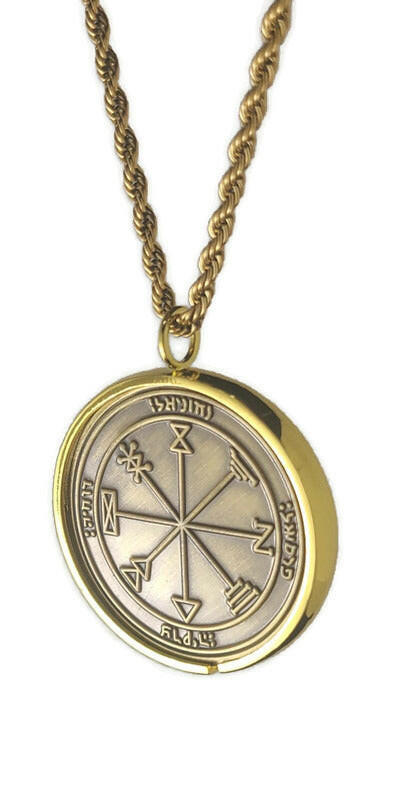 First Pentacle of Jupiter 72 names of God 1FitAll bezel Necklace.