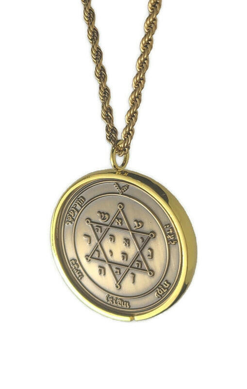 Second Pentacle of Jupiter 72 names of God 1FitAll bezel Necklace.