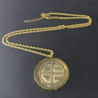 Third Pentacle of Jupiter 72 names of God 1FitAll bezel Necklace.
