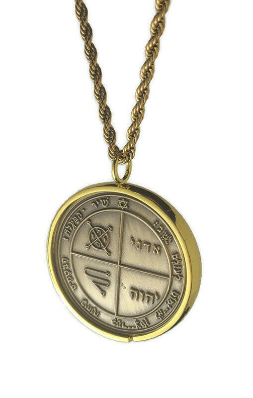 Third Pentacle of Jupiter 72 names of God 1FitAll bezel Necklace.