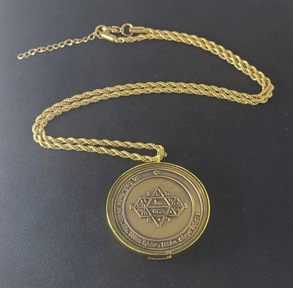 Fifth Pentacle of Jupiter 72 names of God 1FitAll bezel Necklace.
