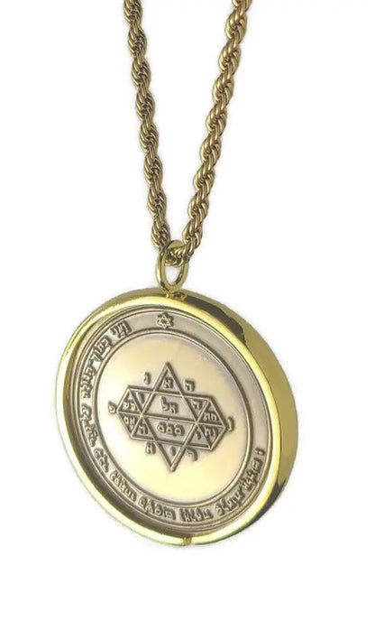 Fifth Pentacle of Jupiter 72 names of God 1FitAll bezel Necklace.