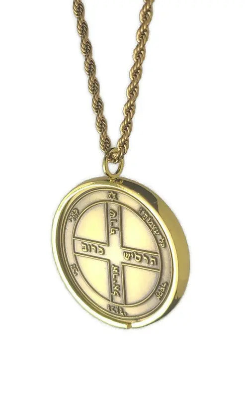 Sixth Pentacle of Jupiter 72 names of God 1FitAll bezel Necklace.
