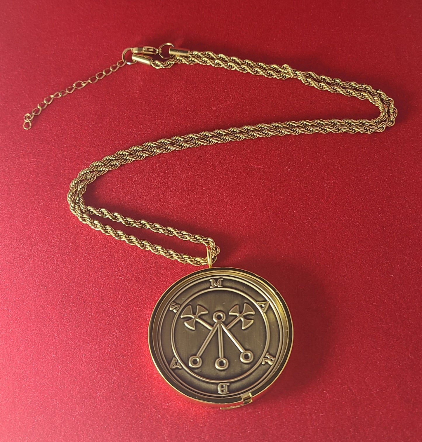 MARBAS Margas Barbas demon sigil Ars Goetia + 1FitAll bezel Necklace.