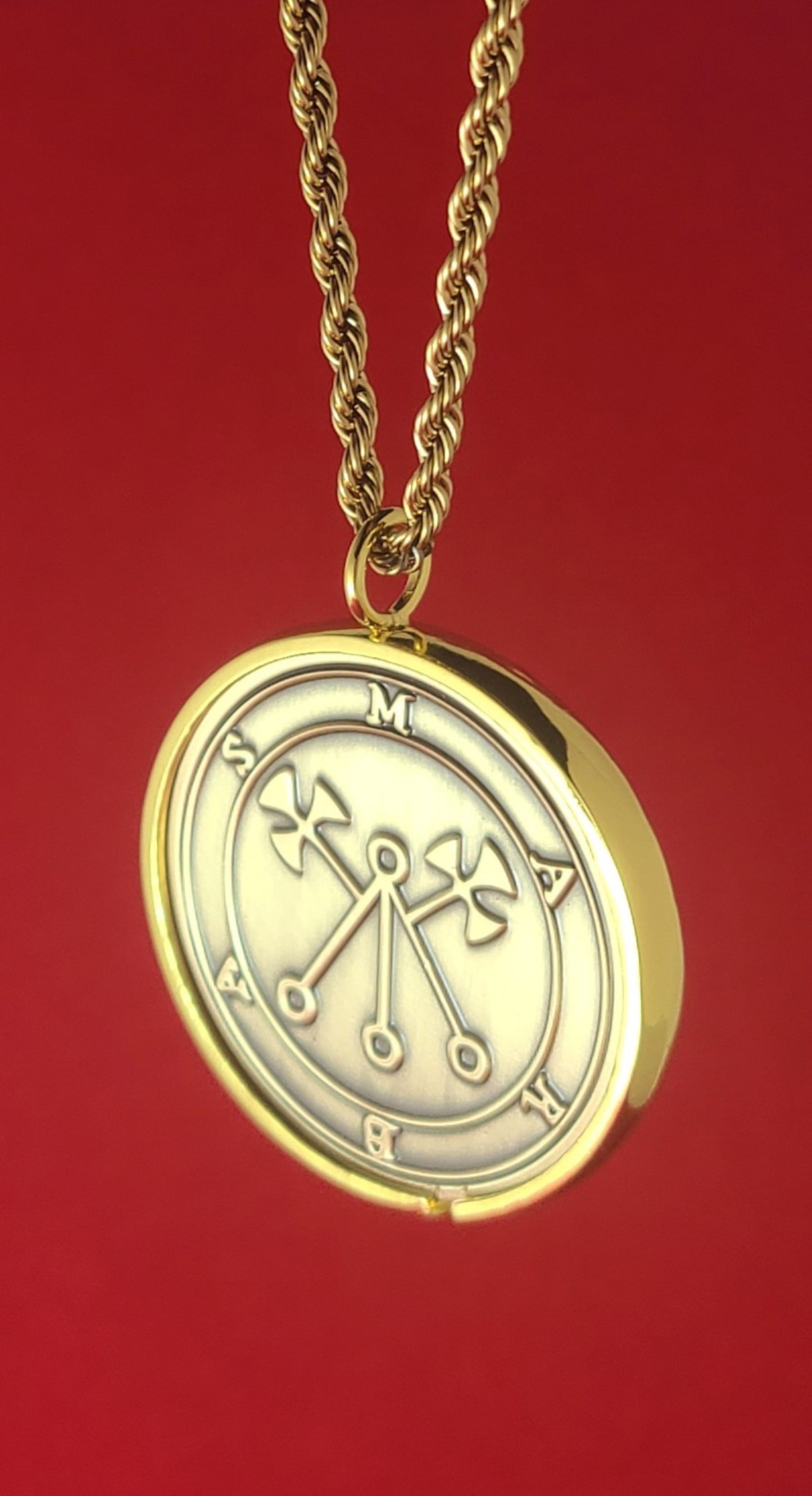 MARBAS Margas Barbas demon sigil Ars Goetia + 1FitAll bezel Necklace.