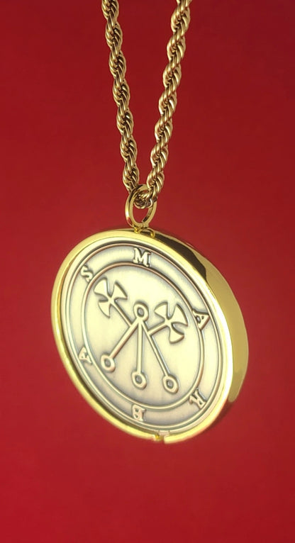 MARBAS Margas Barbas demon sigil Ars Goetia + 1FitAll bezel Necklace.