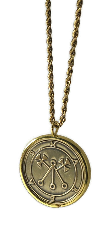 MARBAS Margas Barbas demon sigil Ars Goetia + 1FitAll bezel Necklace.