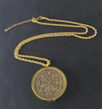 First Pentacle of Mars 72 names of God 1FitAll bezel Necklace.