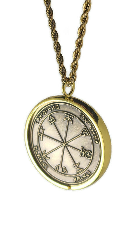 First Pentacle of Mars 72 names of God 1FitAll bezel Necklace.