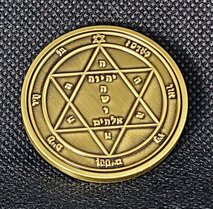 Second Pentacle of Mars 72 names of God 1FitAll bezel Necklace.