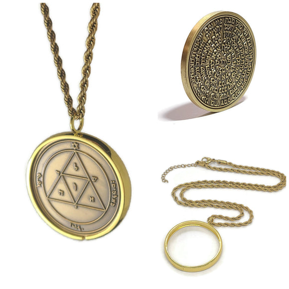 Third Pentacle of Mars + 72 names of God + 1FitAll bezel Necklace