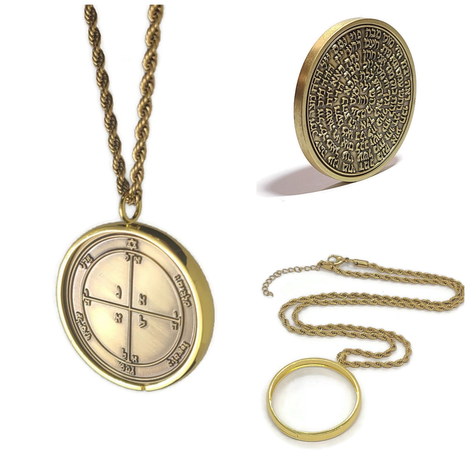 Fourth Pentacle of Mars 72 names of God 1FitAll bezel Necklace.