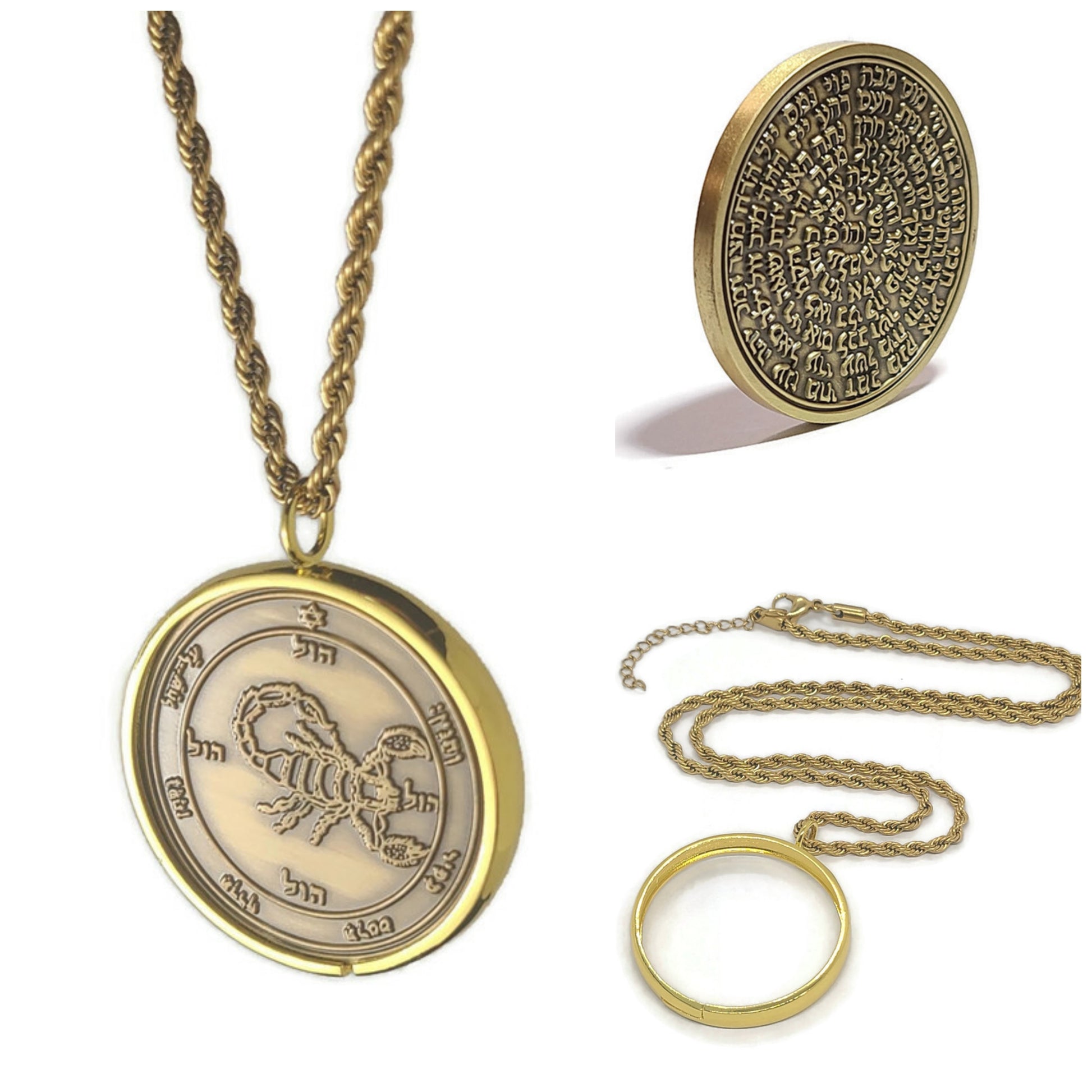 Fifth Pentacle of Mars 72 names of God 1FitAll bezel Necklace.