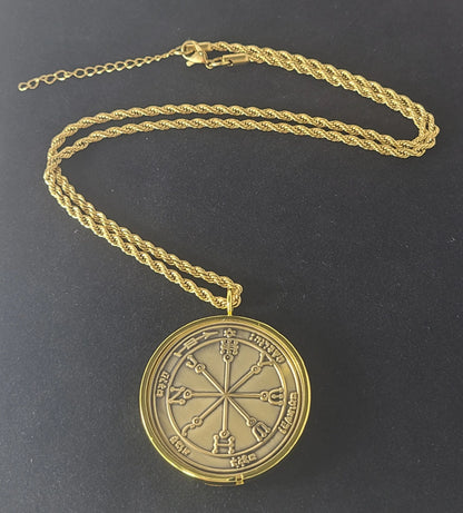 Sixth Pentacle of Mars 72 names of God 1FitAll bezel Necklace.