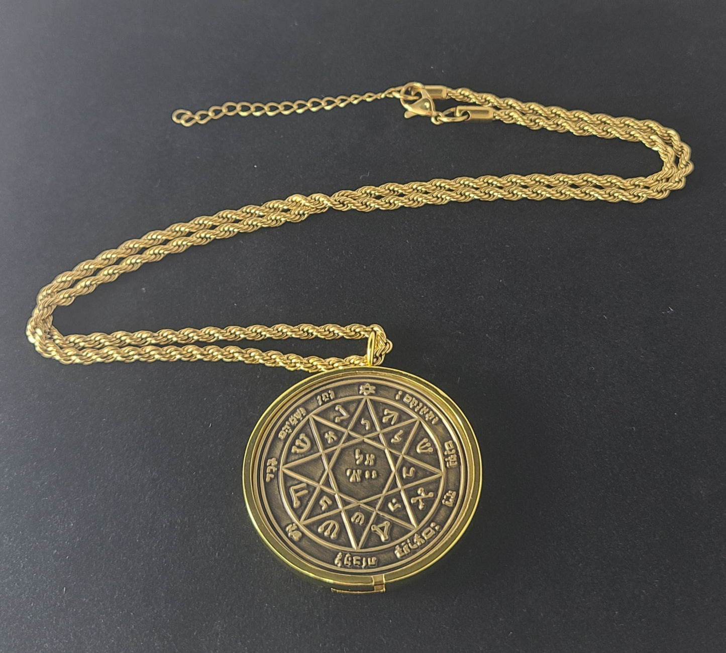 Seventh Pentacle of Mars 72 names of God 1FitAll bezel Necklace.
