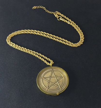 First Pentacle of Mercury 72 names of God 1FitAll bezel Necklace.