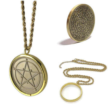 First Pentacle of Mercury 72 names of God 1FitAll bezel Necklace.