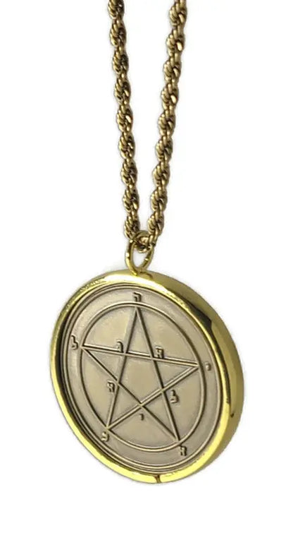 First Pentacle of Mercury 72 names of God 1FitAll bezel Necklace.