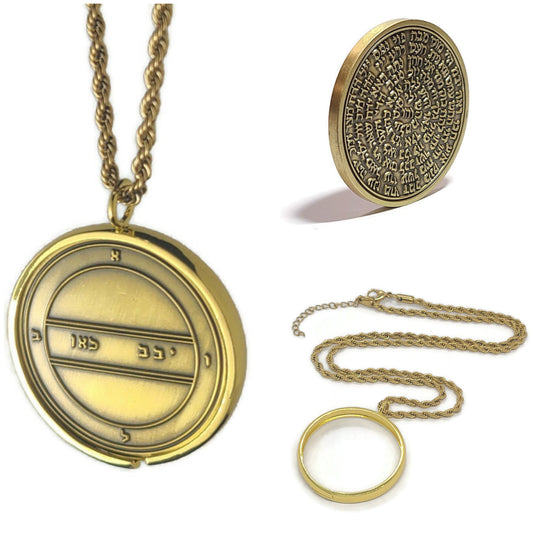 Second Pentacle of Mercury 72 names of God 1FitAll bezel Necklace.