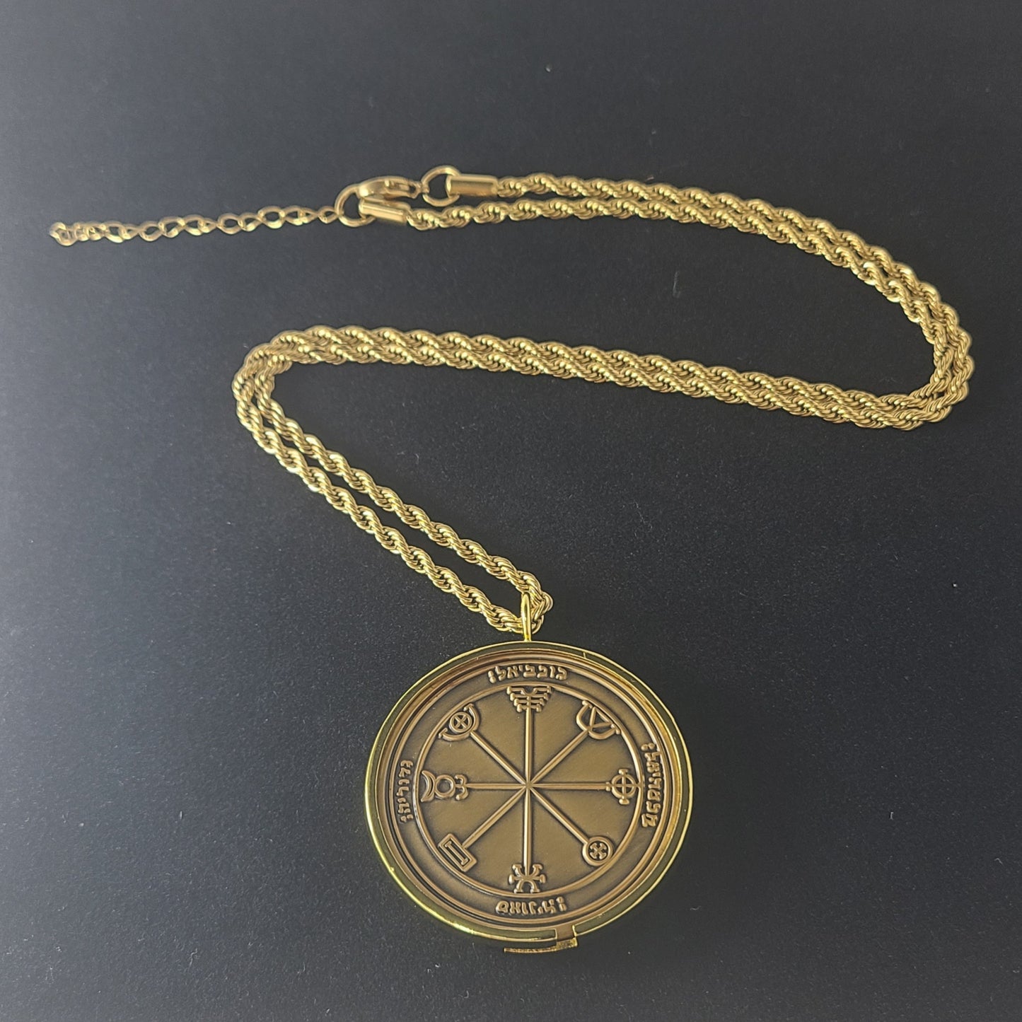 Third Pentacle of Mercury 72 names of God 1FitAll bezel Necklace.