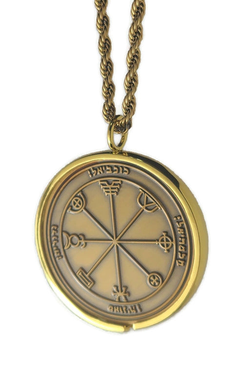 Third Pentacle of Mercury 72 names of God 1FitAll bezel Necklace.