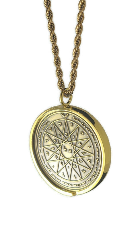 Fourth Pentacle of Mercury 72 names of God 1FitAll bezel Necklace.