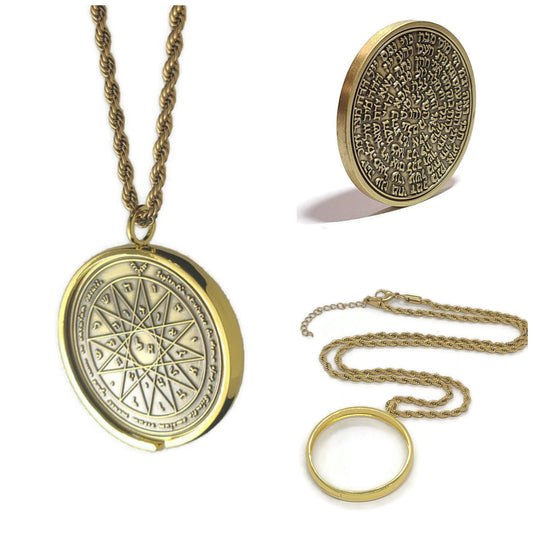 Fourth Pentacle of Mercury 72 names of God 1FitAll bezel Necklace.