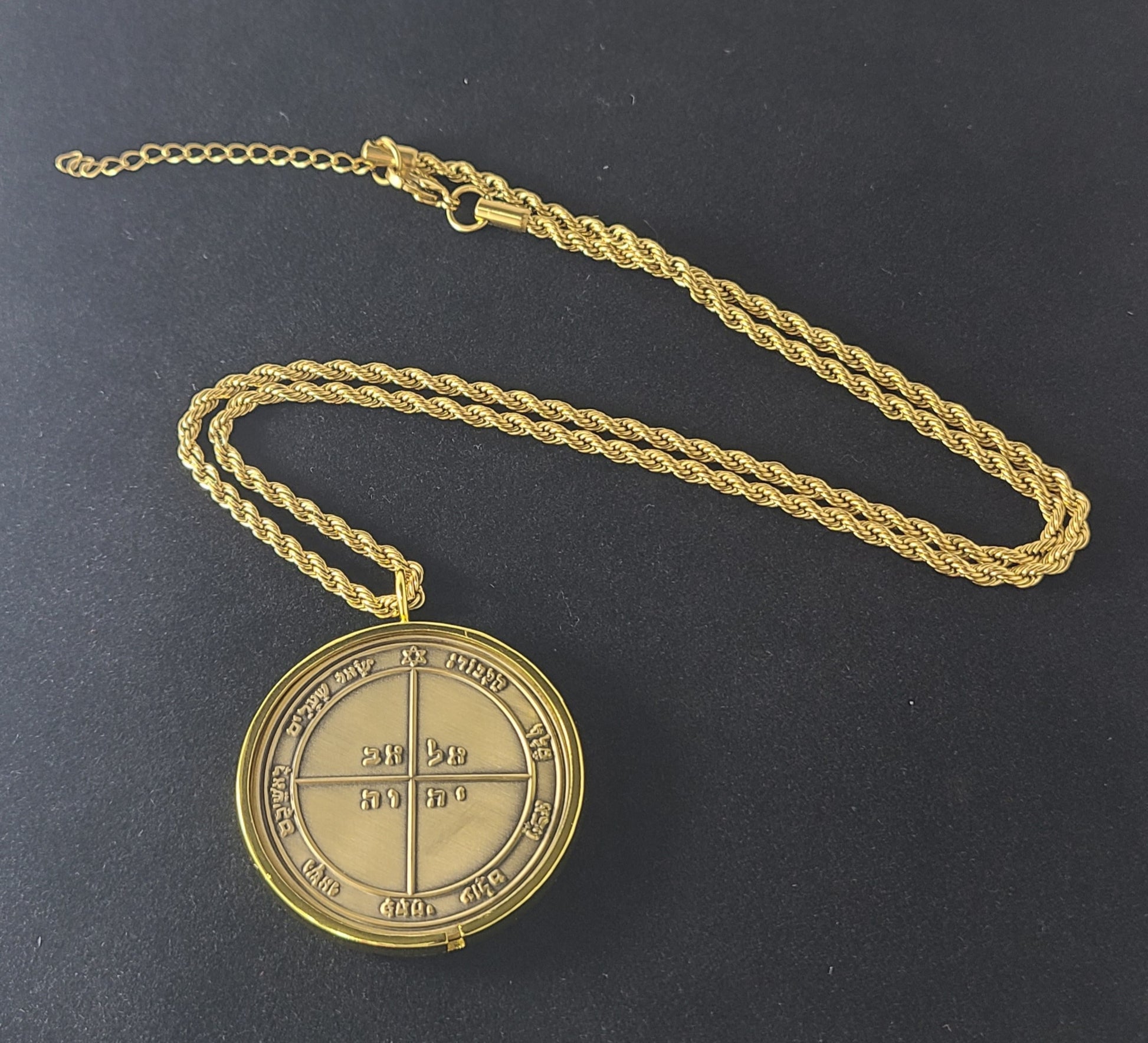 Fifth Pentacle of Mercury 72 names of God 1FitAll bezel Necklace.