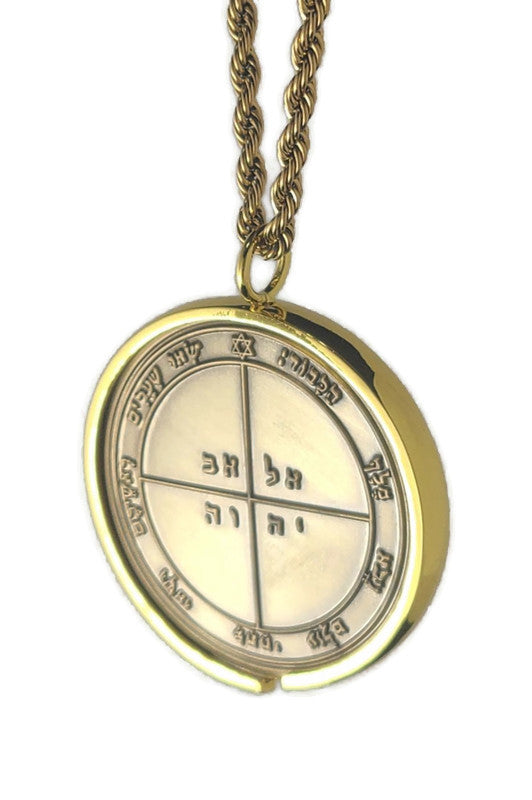 Fifth Pentacle of Mercury 72 names of God 1FitAll bezel Necklace.