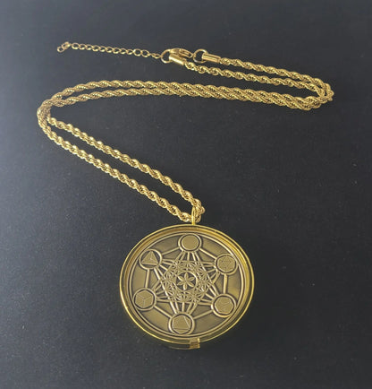 Metatron's Cube 72 names of God 1FitAll bezel Necklace.