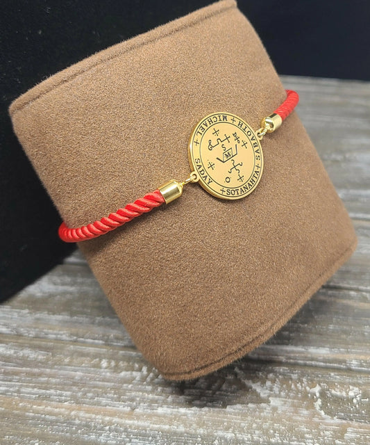 The Archangel Michael 72 Names of God Bracelet Red.