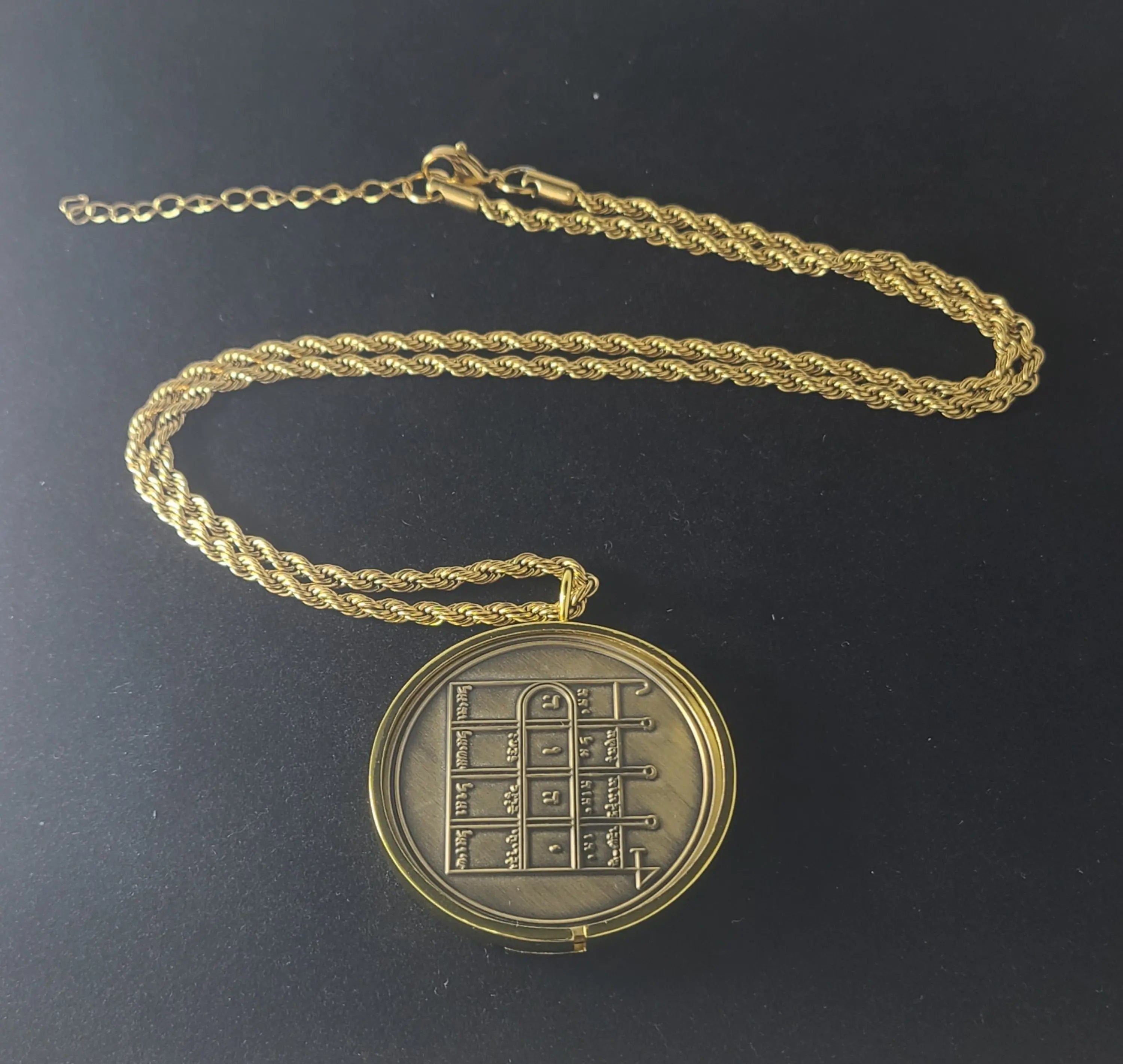 First Pentacle of the Moon Necklace - Intuition Talisman, Brass