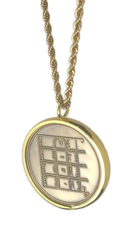 First Pentacle of the Moon 72 names of God 1FitAll bezel Necklace.