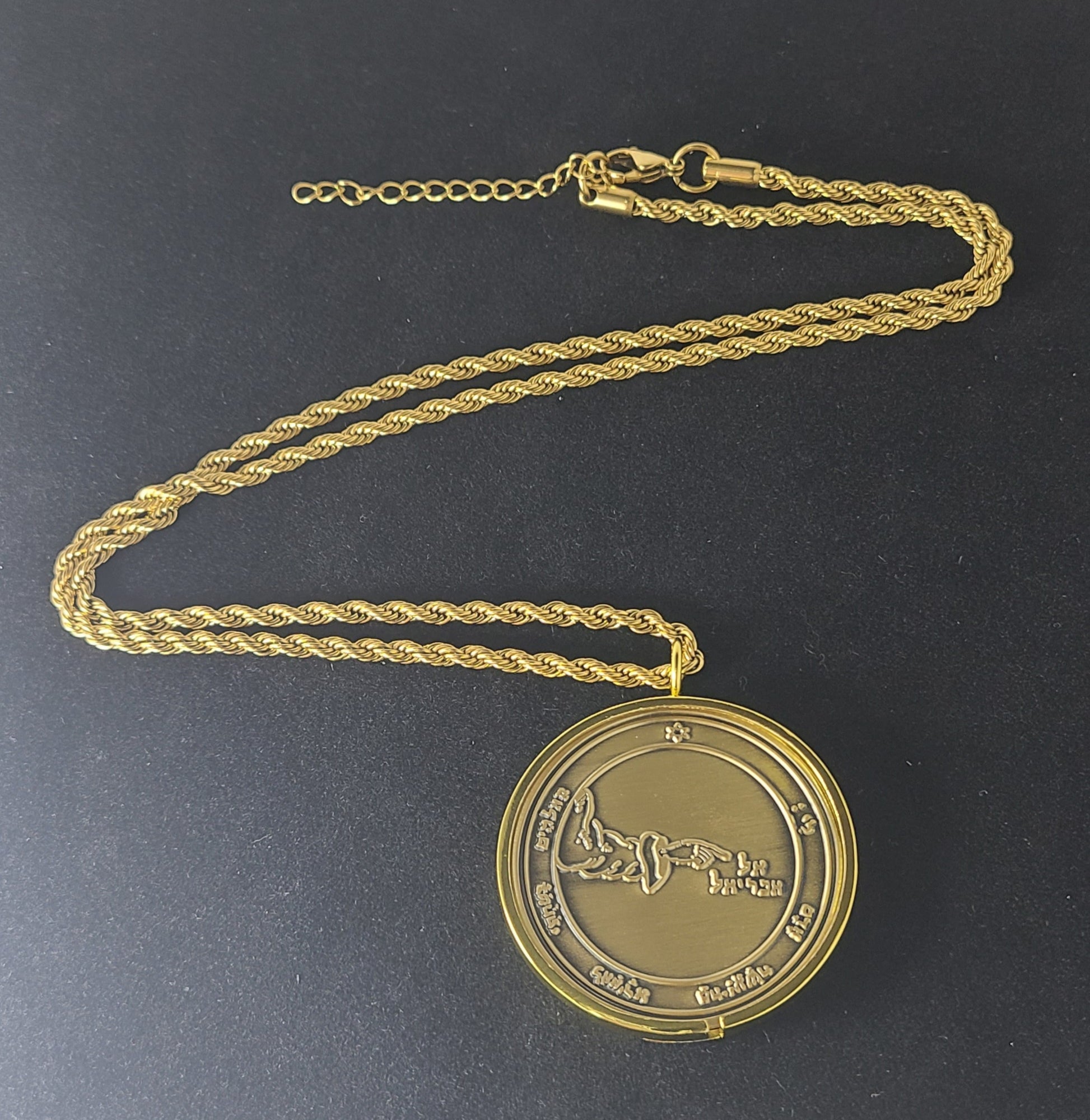 Second Pentacle of the Moon 72 names of God 1FitAll bezel Necklace.