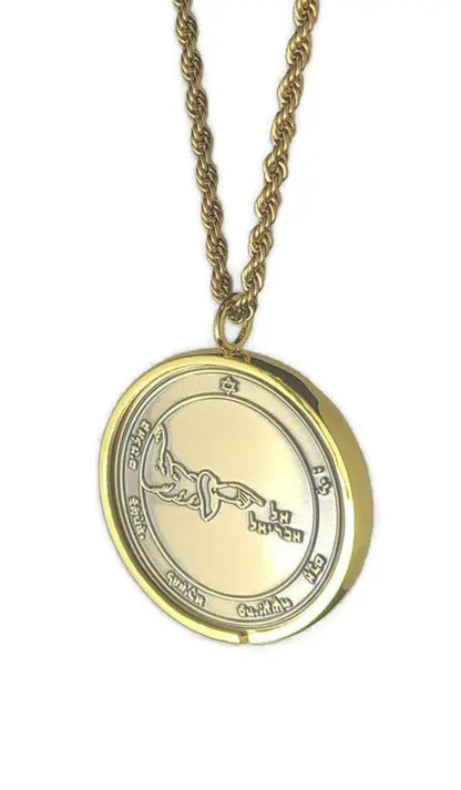 Second Pentacle of the Moon 72 names of God 1FitAll bezel Necklace.