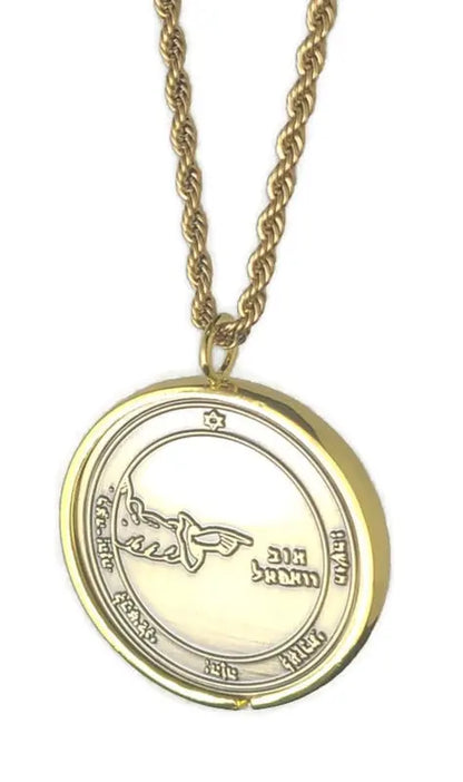 Third Pentacle of the Moon 72 names of God 1FitAll bezel Necklace.