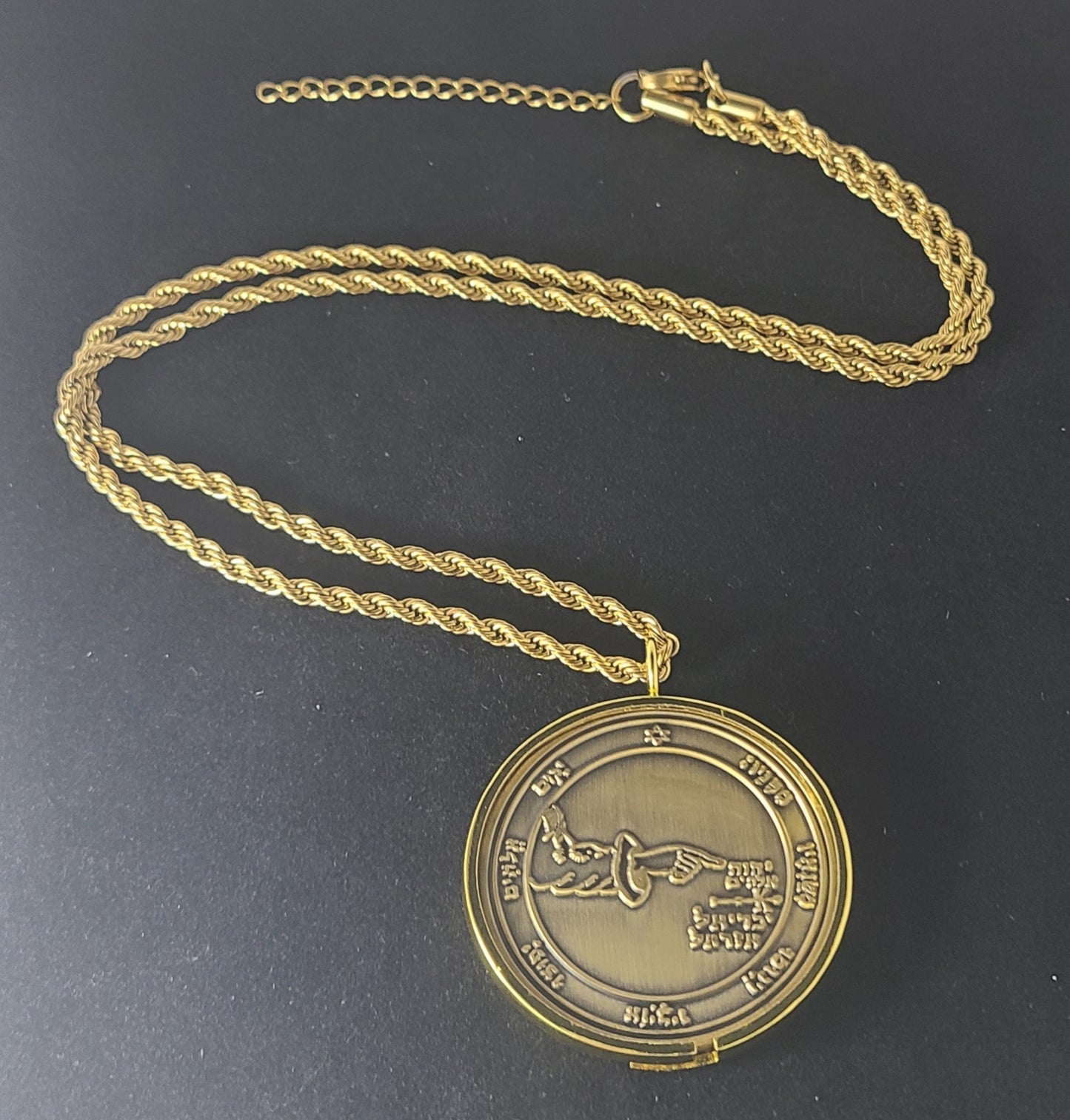 Fifth Pentacle of the Moon 72 names of God 1FitAll bezel Necklace.