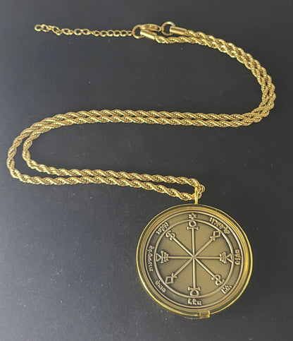 Sixth Pentacle of the Moon 72 names of God 1FitAll bezel Necklace.