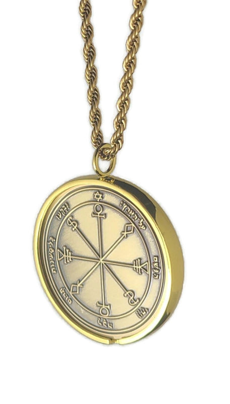 Sixth Pentacle of the Moon 72 names of God 1FitAll bezel Necklace.