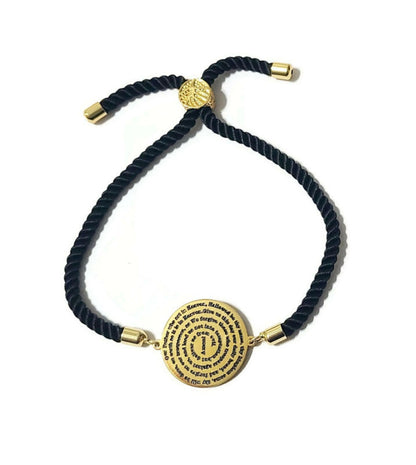 Our Father Prayer 72 Names of God Bracelet Black.