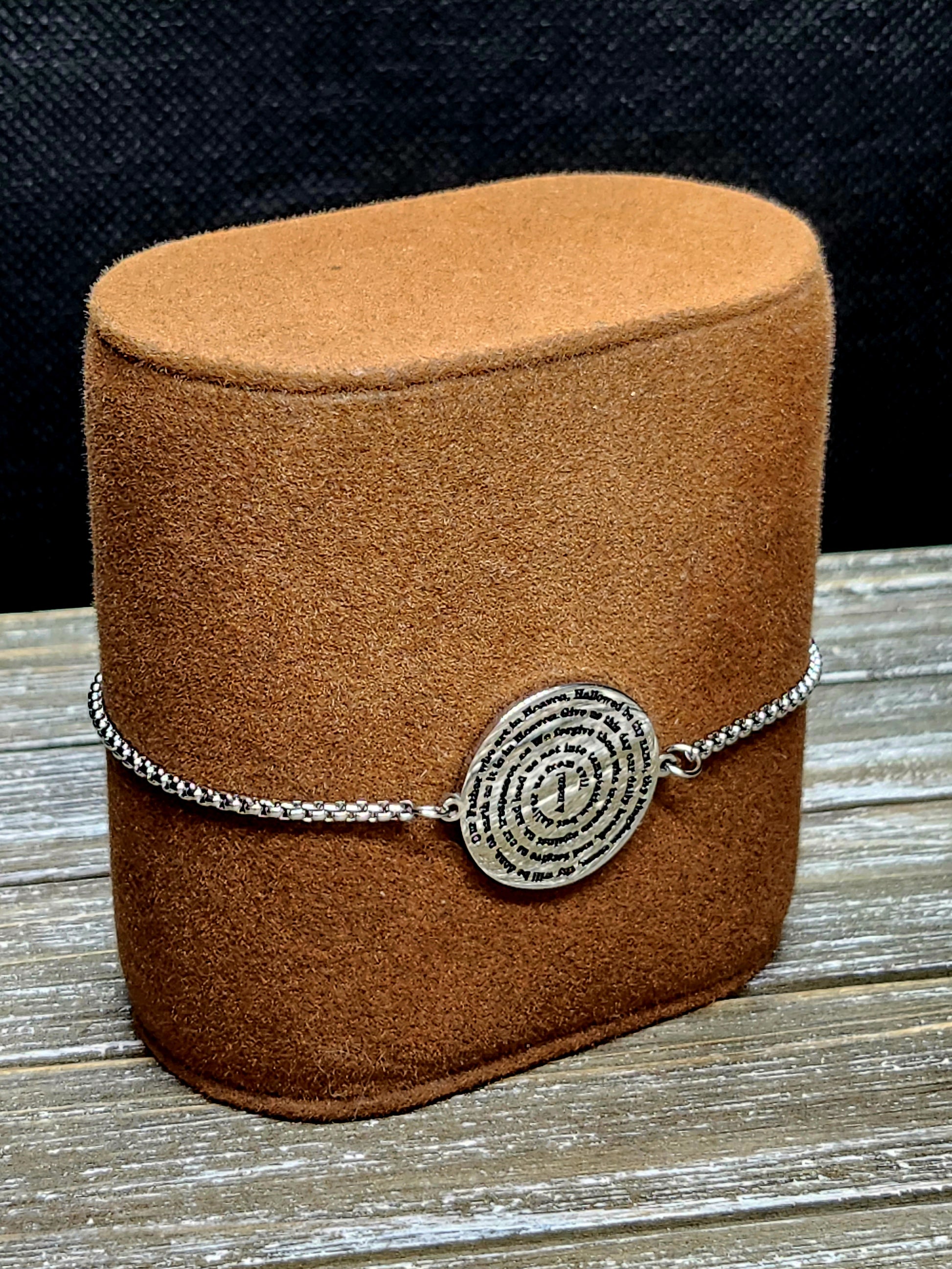 Our Father Prayer 72 Names of God Bracelet Silver.