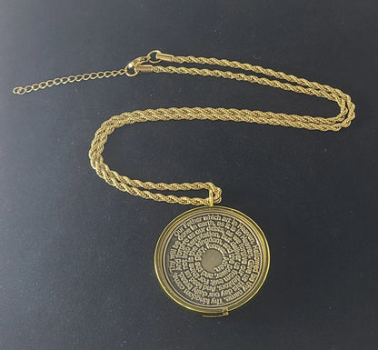 Our father prayer 72 names of God 1FitAll bezel Necklace.