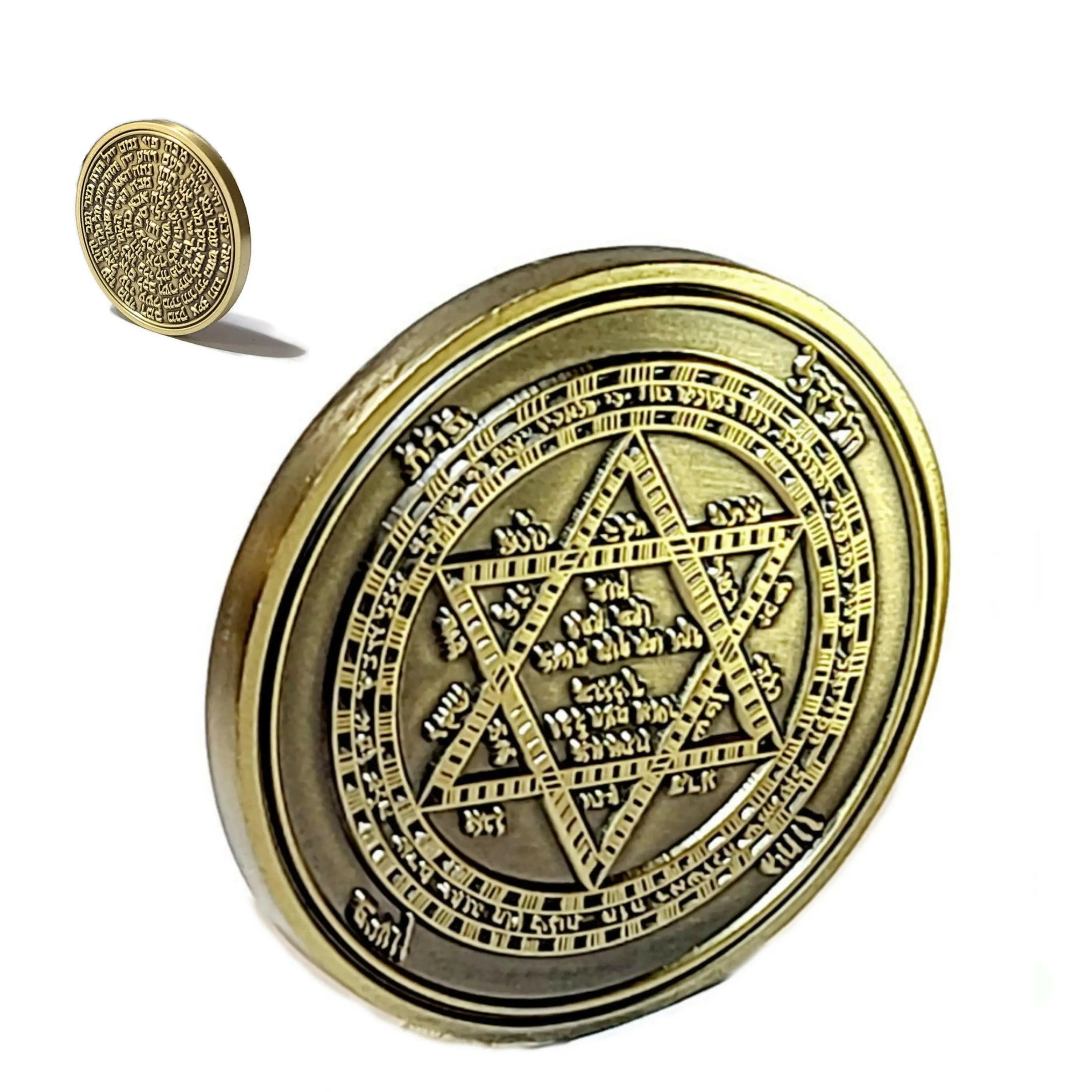 Sefer Raziel HaMalach Coin 72 Names Four Rivers Seal – King